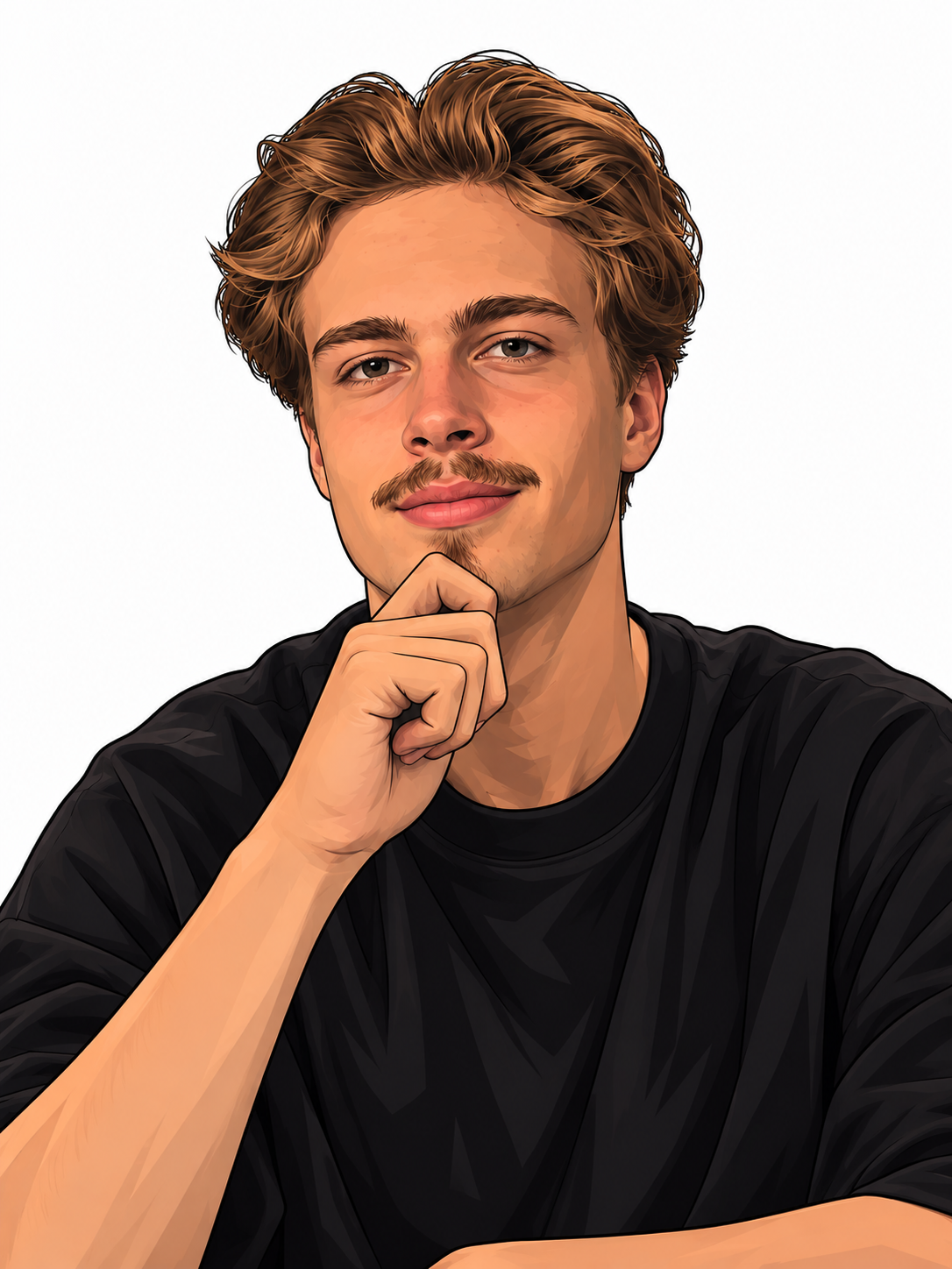 Illustrated portrait of Ignace Michaelis