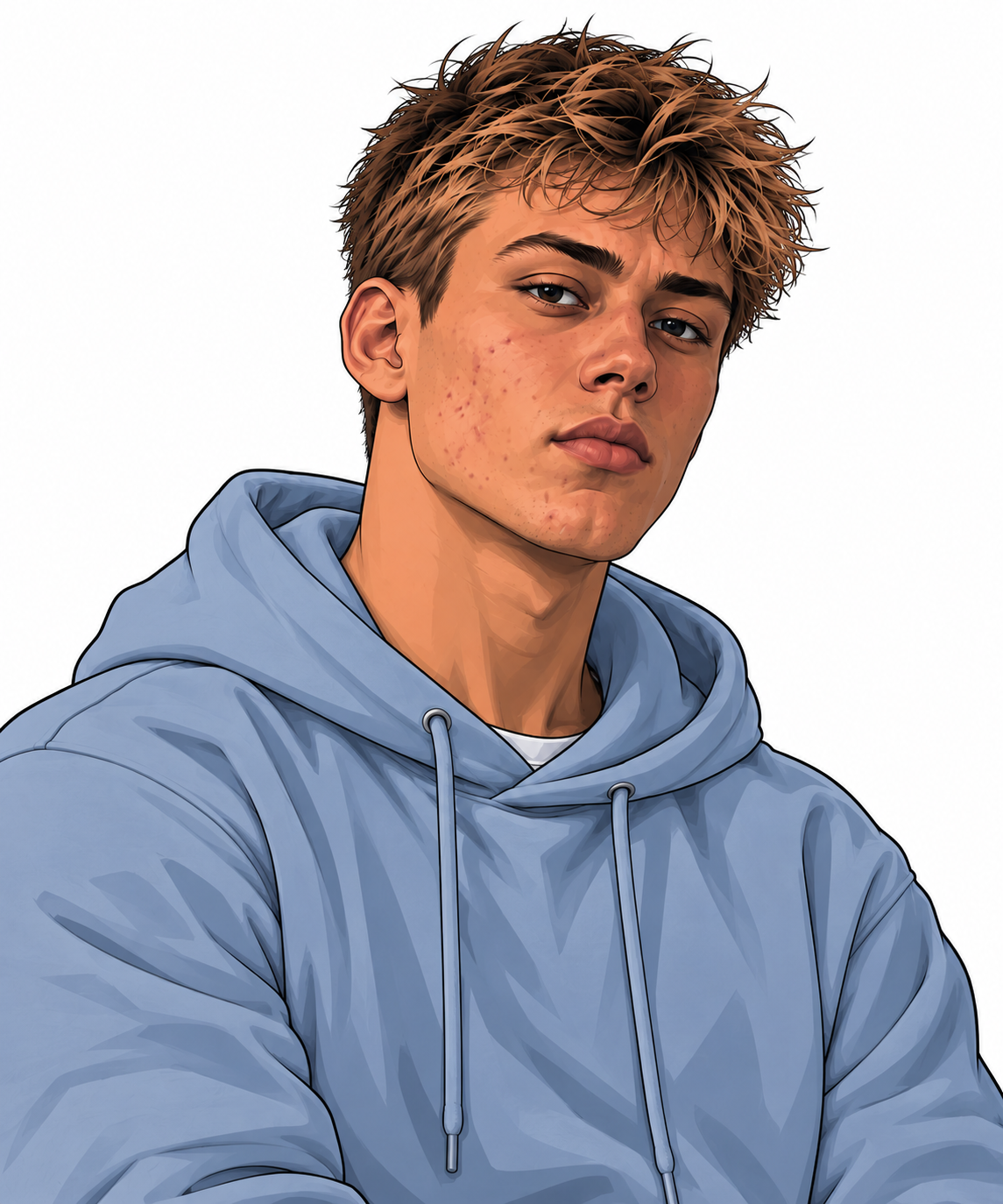 Illustrated portrait of Jonas Keller