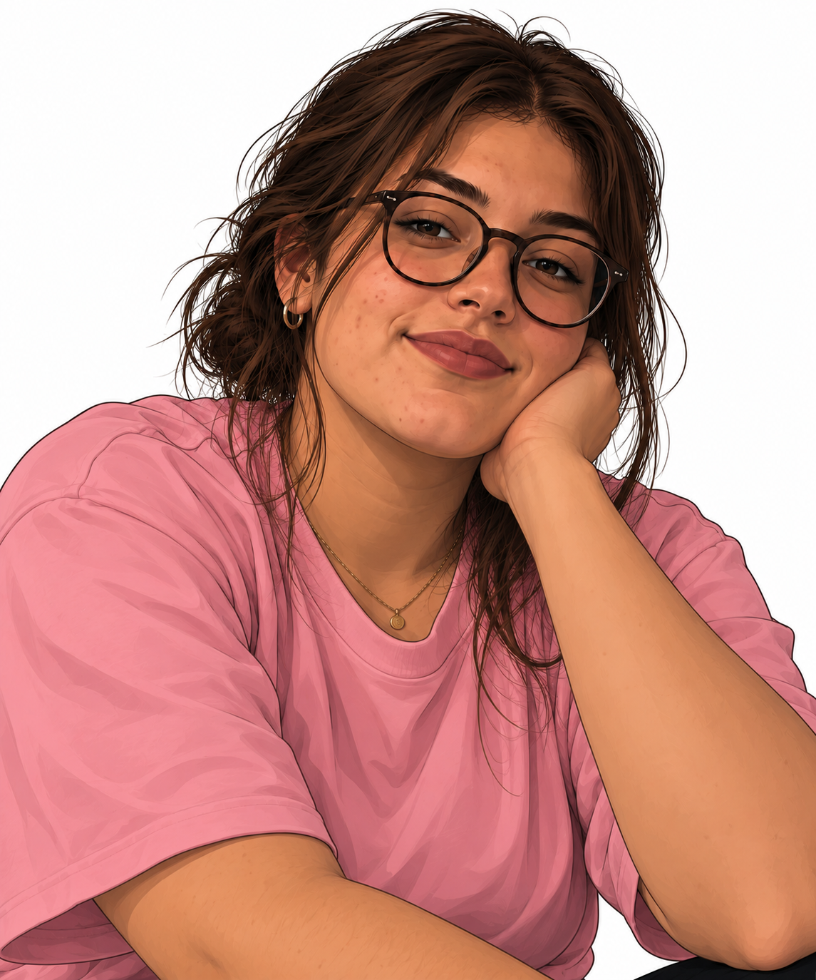 Illustrated portrait of Sophie Weber